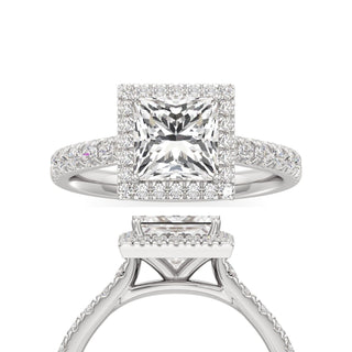 Camellia Princess Halo with Diamond Band
