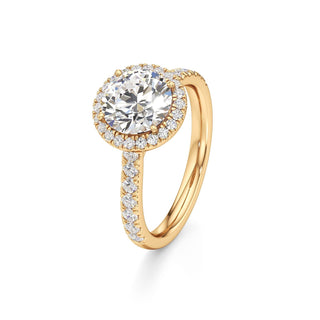Camellia Pear Halo with Diamond Band