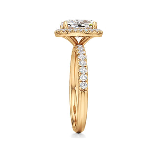 Carissa Princess Halo with Diamond Band
