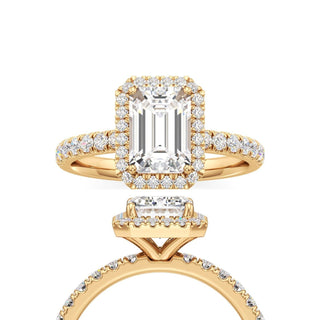 Carissa Radiant Halo with Diamond Band