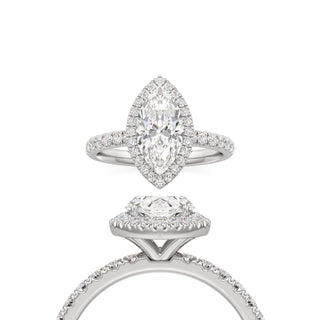 Carissa Radiant Halo with Diamond Band