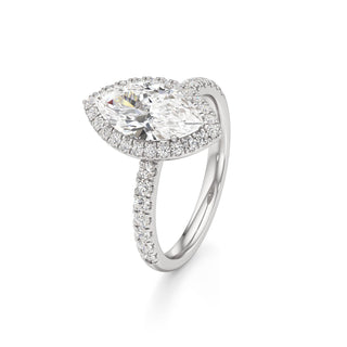 Carissa Princess Halo with Diamond Band