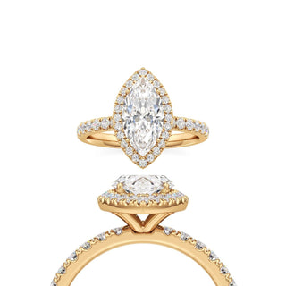 Carissa Radiant Halo with Diamond Band