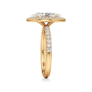 Carissa Princess Halo with Diamond Band
