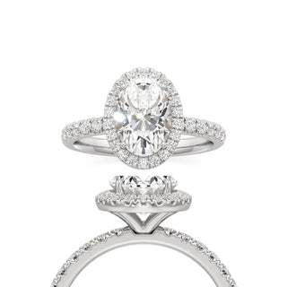 Carissa Radiant Halo with Diamond Band
