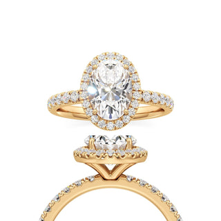 Carissa Radiant Halo with Diamond Band