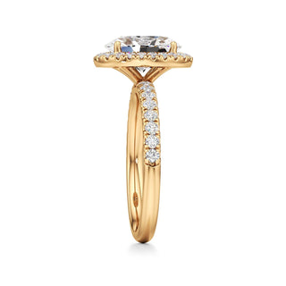 Carissa Princess Halo with Diamond Band