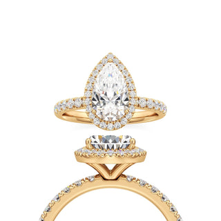 Carissa Radiant Halo with Diamond Band