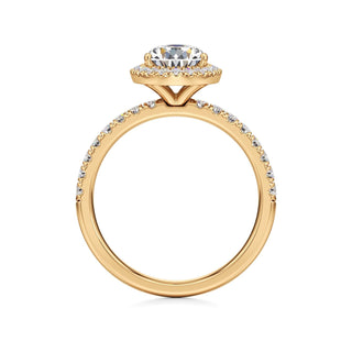 Carissa Princess Halo with Diamond Band