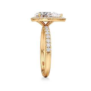 Carissa Princess Halo with Diamond Band