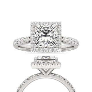 Carissa Princess Halo with Diamond Band