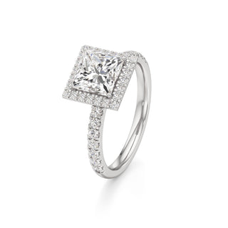 Carissa Princess Halo with Diamond Band
