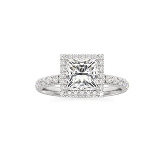 Carissa Princess Halo with Diamond Band