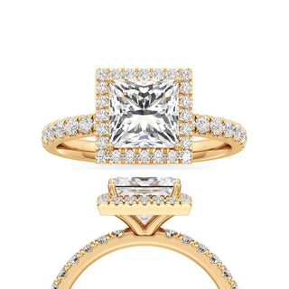 Carissa Princess Halo with Diamond Band