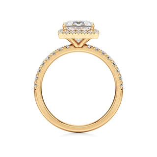 Carissa Princess Halo with Diamond Band