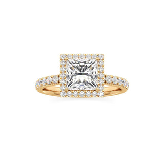 Carissa Princess Halo with Diamond Band