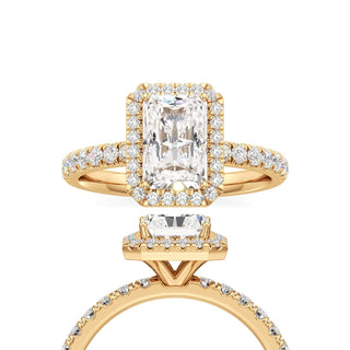 Carissa Radiant Halo with Diamond Band