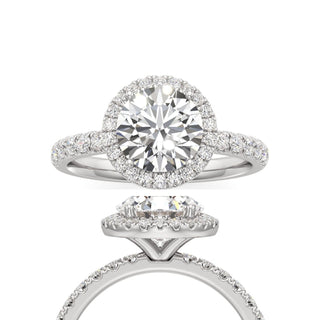 Carissa Round Halo with Diamond Band