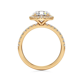 Carissa Princess Halo with Diamond Band