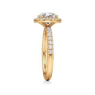 Carissa Princess Halo with Diamond Band