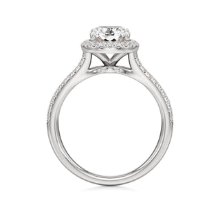 Cassia Radiant Halo with Split Diamond Band