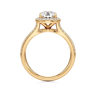 Cassia Radiant Halo with Split Diamond Band
