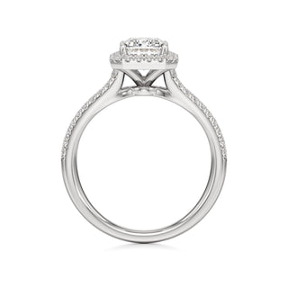 Cassia Radiant Halo with Split Diamond Band