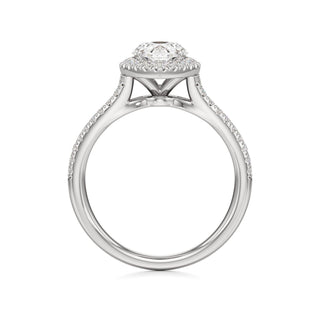 Cassia Radiant Halo with Split Diamond Band
