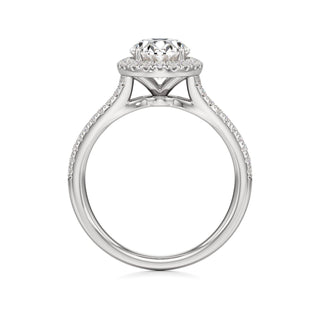Cassia Radiant Halo with Split Diamond Band