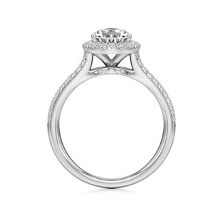 Cassia Radiant Halo with Split Diamond Band