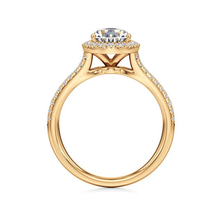 Cassia Radiant Halo with Split Diamond Band
