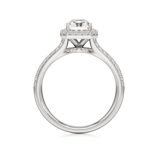 Cassia Radiant Halo with Split Diamond Band