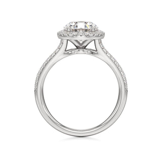 Cassia Radiant Halo with Split Diamond Band