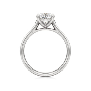 Cathedral Channel Set Basket Round Engagement Ring