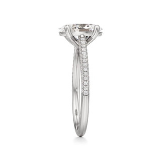 Cathedral Pavé Set Basket Oval Engagement Ring