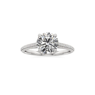 Cathedral Pavé Set Basket Oval Engagement Ring