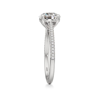 Cathedral Pavé Set Basket Oval Engagement Ring