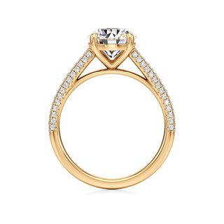 Cathedral Pavé Set Basket Oval Engagement Ring