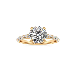 Cathedral Pavé Set Basket Oval Engagement Ring