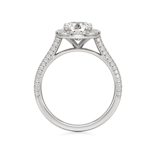 Cathedral Pavé Set Halo Marquise Engagement Ring
