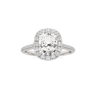 Cathedral Pavé Set Halo Marquise Engagement Ring