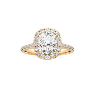 Cathedral Pavé Set Halo Marquise Engagement Ring