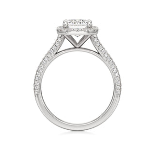 Cathedral Pavé Set Halo Marquise Engagement Ring