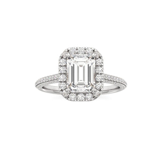 Cathedral Pavé Set Halo Marquise Engagement Ring