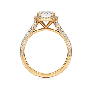 Cathedral Pavé Set Halo Marquise Engagement Ring