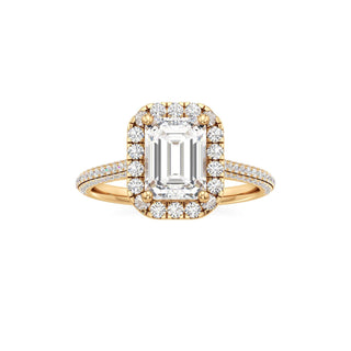 Cathedral Pavé Set Halo Marquise Engagement Ring