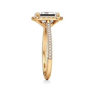 Cathedral Pavé Set Halo Marquise Engagement Ring