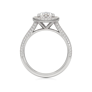 Cathedral Pavé Set Halo Marquise Engagement Ring