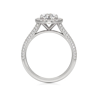 Cathedral Pavé Set Halo Marquise Engagement Ring