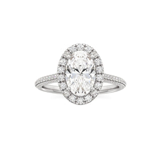 Cathedral Pavé Set Halo Marquise Engagement Ring
